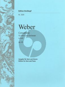 Weber Concertino e-moll Op.45 Horn[E]-Orch. (piano red.)