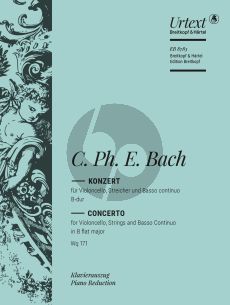 Bach Konzert B-dur Wotq 171 Violoncello-Streicher-Bc (KA) (Ulrich Leisinger)