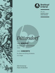 Dittersdorf Konzert G-dur Flöte-Streicher und Bc (Klavierauszug) (Günter Rhau)