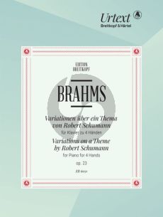 Brahms Variations on a Theme of Robert Schumann Op. 23 for Piano 4 Hands (piano 4 hands)
