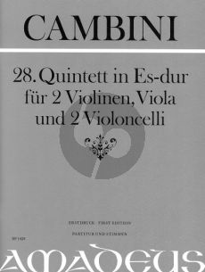 Cambini Quintet No.28 E-flat major 2 Violins-Viola-2 Violoncellos (Score/Parts) (Bernhard Pauler)