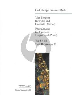 Bach 4 Sonaten Vol.2 (WQ 85-86) Flöte-Bc (Gerhard Braun)