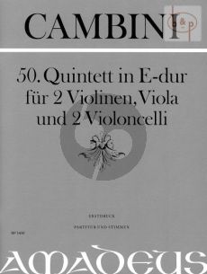 Quintet No.50 E-major (2 Vi.-Va.- 2 Vc.) (Score/Parts)