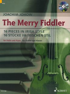 Johow The Merry Fiddler (16 Pieces in Irish Style) Violin-Piano (Bk-Cd)