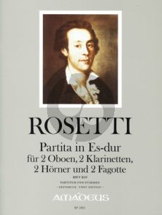 Rosetti Partita in Es-Dur (Murray RWV B19) 2 Oboen-2 Klarinetten-2 Hörner und 2 Fagotte