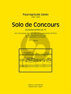 Genin Solo de Concours du Conservatoire Op.13 Altsaxophon und Klavier (hrsg. von Christoph Dohr)