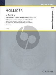Holliger Airs 7 Poems for Oboe and Cor Anglais