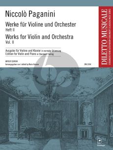 Paganini Werke für Violine und Orchester Heft 2 Violine und Klavier (Normalstimmung) (Mario Hossen)