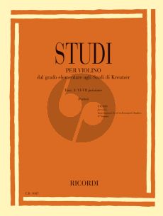 Perlini Studi per Violino Vol. 3 6 - 7 Positions (from Elementary to Kreutzer Studies)