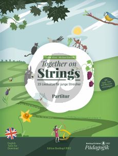 Together on Strings for 2 Violins, 2 Violas, 2 Violoncellos and Double Bass Score (23 Song Settings for Young String Players)