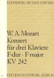 Mozart Concerto F-major KV 242 3 Piano's-Orch. Score