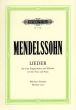 Mendelssohn Samtliche Lieder Mittel (Max Friedländer)