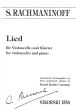 Rachmaninoff  Lied f-minor for Violoncello and Piano (First Edition David Butler Cannata)