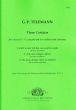 Telemann Three Cantatas Voice-2 Recorders(Violins) and Continuo (Score/Parts)