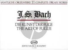 Bach Organ Works Vol.11 Die Kunst der Fuge Edited by Zaszkaliczky Tamas