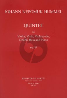 Hummel Quintett es-moll Op.87 Vi.-Va.-Vc.-Kb.-Klavier Partitur und Stimmen
