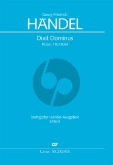 Handel Dixit Dominus HWV 232 Soli-Chor-Orch. Klavierauszug