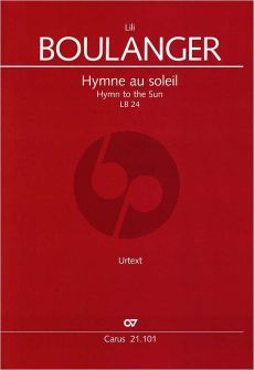 Boulanger Hymne au soleil LB 24 Altstimme-SATB-Klavier (fr./engl.)
