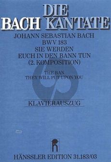 Bach Kantate BWV 183 Sie werden euch in den Bann tun Soli-Chor-Orchester (Klavierauszug dt./engl.) (Reinhold Kubik)