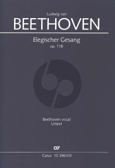 Beethoven Elegischer Gesang Opus 118 SATB-Streicher Klavierauszug (Uwe Wolf)