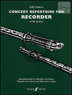 Concert Repertoire for Treble Recorder with Piano