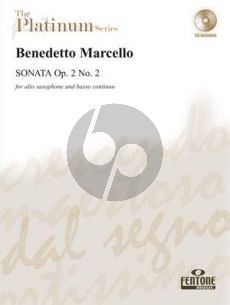 Marcello Sonata Op. 2 No. 2 Alto Saxophone and Piano (Bk-Cd) (Manfredo Zimmermann)