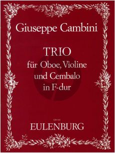 Cambini Trio F-major Oboe-Violin and Harpsichord (Score/Parts) (Hans Steinbeck)