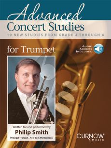 Smith Advanced Concert Studies for Trumpet (19 New Studies from Grade 4 through 6) (Book with Audio online)