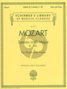 Mozart Sonata G-major KV 301 Violin and Piano (Schradieck)