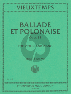 Vieuxtemps Ballade et Polonaise Op.38 Violin-Piano (Tyrone Greive)