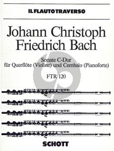 Bach J.Chr.Fr. Sonate C-Dur Flöte[Vi.]-obl. Cembalo (Hugo Ruf)