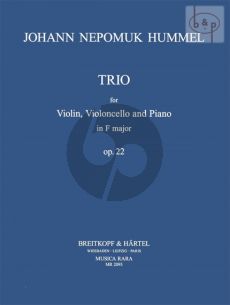 Hummel Trio F-major Op.22 Violin-Violoncello-Piano