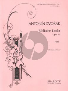 Dvorak Biblical Songs Vol.1 for Low Voice and Piano (German-French-Engl.-Czech.)