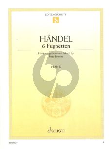 Handel 6 Fughetten fur Klavier (Herausgegeben von Fritz Emonts)