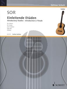 Sor Einleitende Etuden Op.60 fur Gitarre (Hrausgegeben von Walter Gotze)