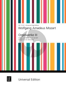 Mozart Orgelwerke Vol.3 (Adagio und Rondo in c/C KV 617 Adagio C-dur KV 356 (617a)