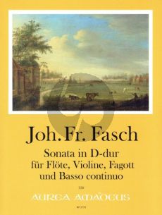 Fasch Sonate D-dur Flöte-Violine-Fagott-Bc (Part./Stimmen) (Wolfgang Kostujak)