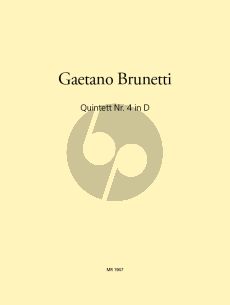 Brunetti Quintet No, 4 D-Major Bassoon- 2 Violins-Viola-Violoncello (Score/Parts) (George Zukerman)