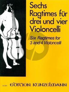 6 Ragtimes für 3 - 4 Violoncellos (Part./Stimmen) (Werner Thomas-Mifune)