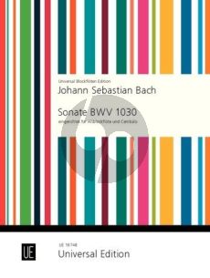 Bach Sonata BWV 1030 c-minor Treble Recorder and Harpsichord (edited by C.Devroop)