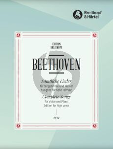 Beethoven Samtliche Lieder Hohe Stimme und Klavier (Breitkopf)