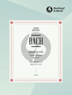 Bach Konzerte nach verschiedenen Meistern 1 - 8 BWV 972 - 979 Klavier (Ferruccio Busoni) (herausgegeben von Bruno Mugellini)