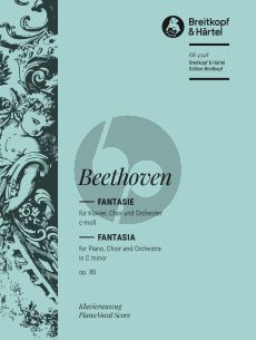 Beethoven Fantasie c-moll Opus 80 Piano-Chorus-Orchestra (Vocal Score by Xaver Scharwenka) (edited by Clive Brown)