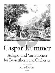 Kummer Adagio & Variationen Op.45 Bassethorn-Orchester Klavierauszug (Herausgegeben von Siegfried Beyer)