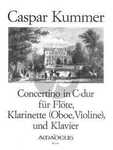 Kummer Concertino C-dur Op.101 Flöte, Klarinette (Oboe, Violine) und Klavier (Part./Stimmen) (Bernhard Pauler)