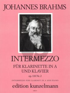 Brahms Intermezzo Op.118 No.2 Klarinette in A-Klavier (Popov)