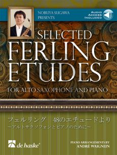 Selected Ferling Studies for Alto Saxophone (with Piano Accompaniment) (Book with Audio online) (edited by N.Sugawa) (Piano Accomp. seperately available)