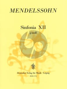 Mendelssohn Jugendsinfonie No. 12 g-moll MWV N 12 Streichorchester (Partitur) (Hellmuth Christian Wolff)