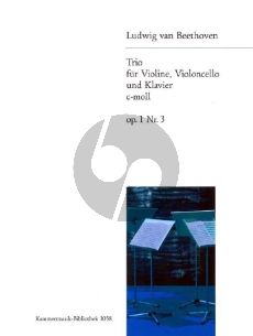 Beethoven Klaviertrio c-moll Op.1 No.3 Violine, Violoncello und Klavier Partitur und Stimmen