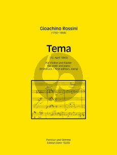 Rossini Tema Violine-Klavier Erstdruck (ed. Guido Johannes Joerg)